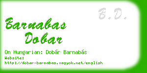 barnabas dobar business card