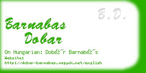 barnabas dobar business card